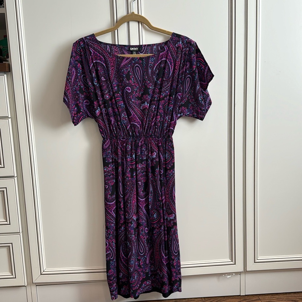 DKNY colorful paisley pattern dress